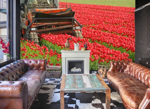  Opvallend behangpapier - Noordwand - Collectie: Farm Life - Tulip Field 