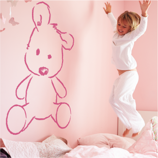  Muurstickers - Lou and Friends - Collectie: Penciled Teddy 